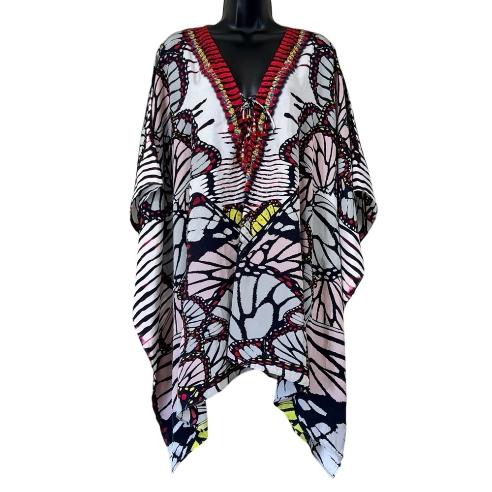 ASA Kaftans Waikiki Butterflies Short Kaftan